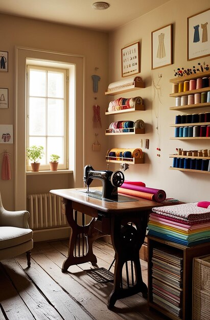 Студия вышивки, интерьер